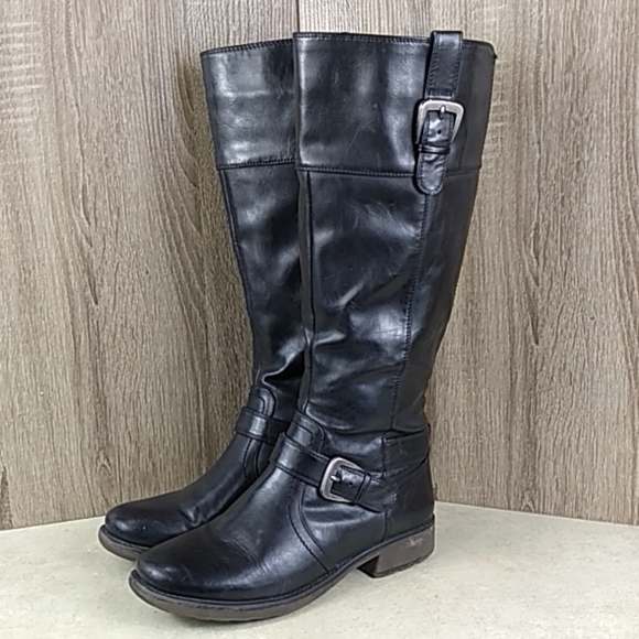 round toe biker boots